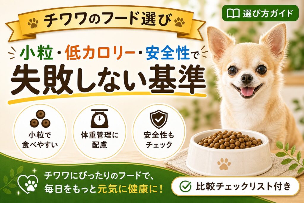 チワワにおすすめのドッグフード｜小粒・低カロリー・安全性で比較