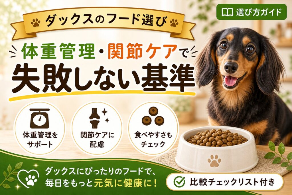 ミニチュアダックスフンドにおすすめのドッグフード｜体重管理・関節ケアで比較