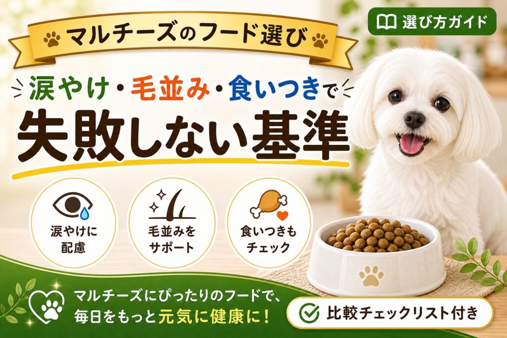 マルチーズにおすすめのドッグフード｜涙やけ・毛並み・食いつきで比較