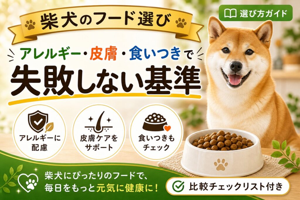 柴犬におすすめのドッグフード｜アレルギー・皮膚・食いつきで比較