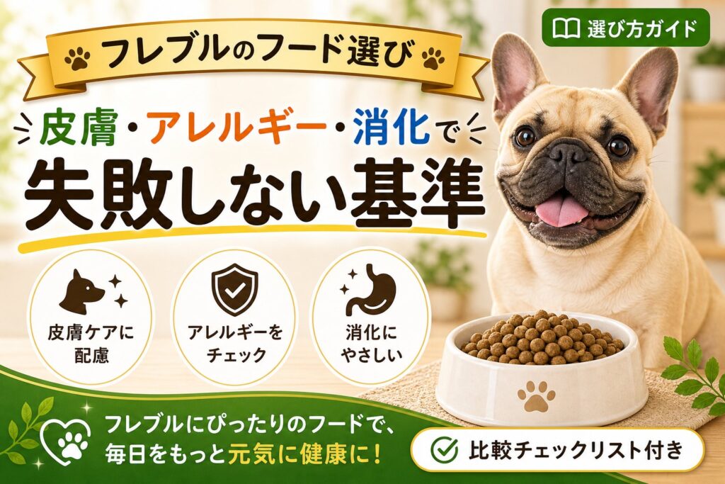 フレンチブルドッグにおすすめのドッグフード｜皮膚・アレルギー・消化で比較