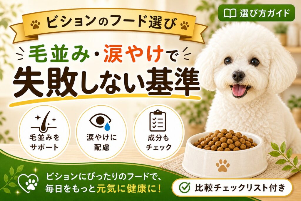 ビションフリーゼにおすすめのドッグフード｜毛並み・涙やけで比較
