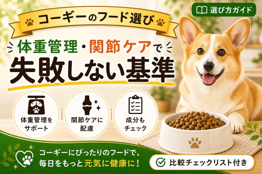 コーギーにおすすめのドッグフード｜体重管理・関節ケアで比較