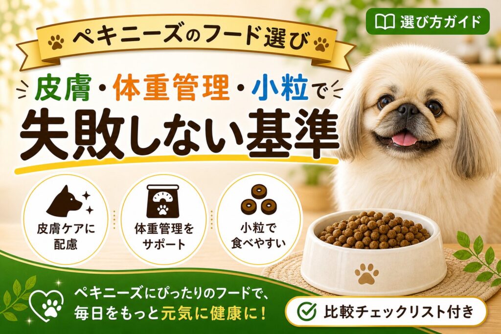 ペキニーズにおすすめのドッグフード｜皮膚・体重管理・小粒で比較