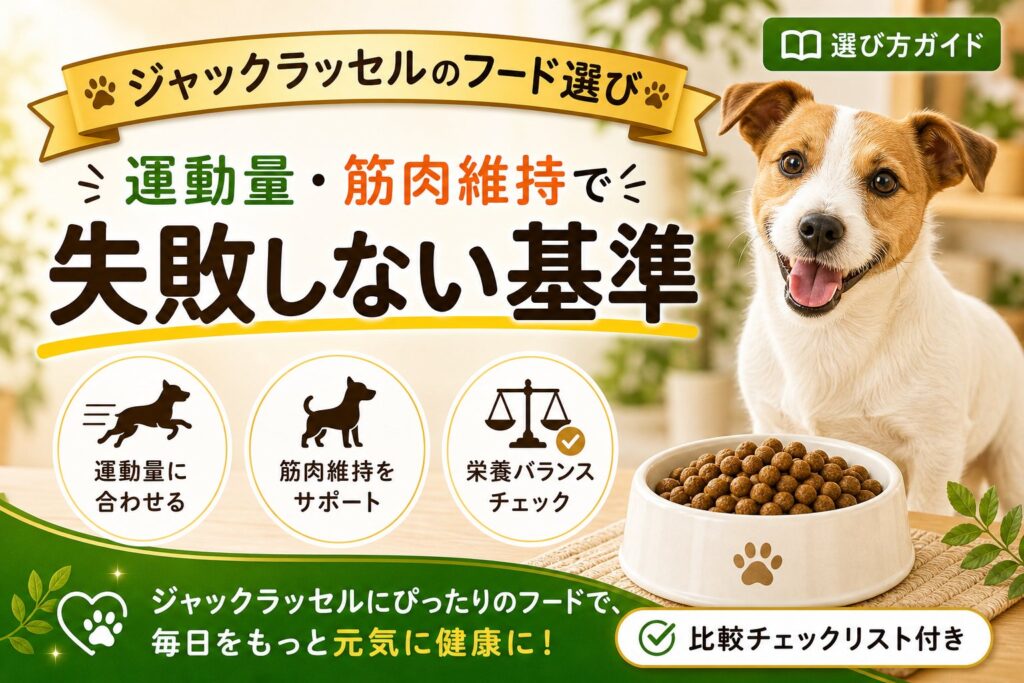 ジャックラッセルテリアにおすすめのドッグフード｜運動量・筋肉維持で比較