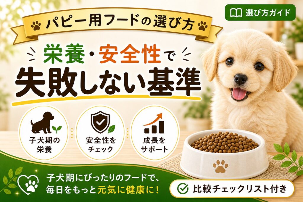 パピー用ドッグフードおすすめ｜子犬期に見るべき栄養と安全性