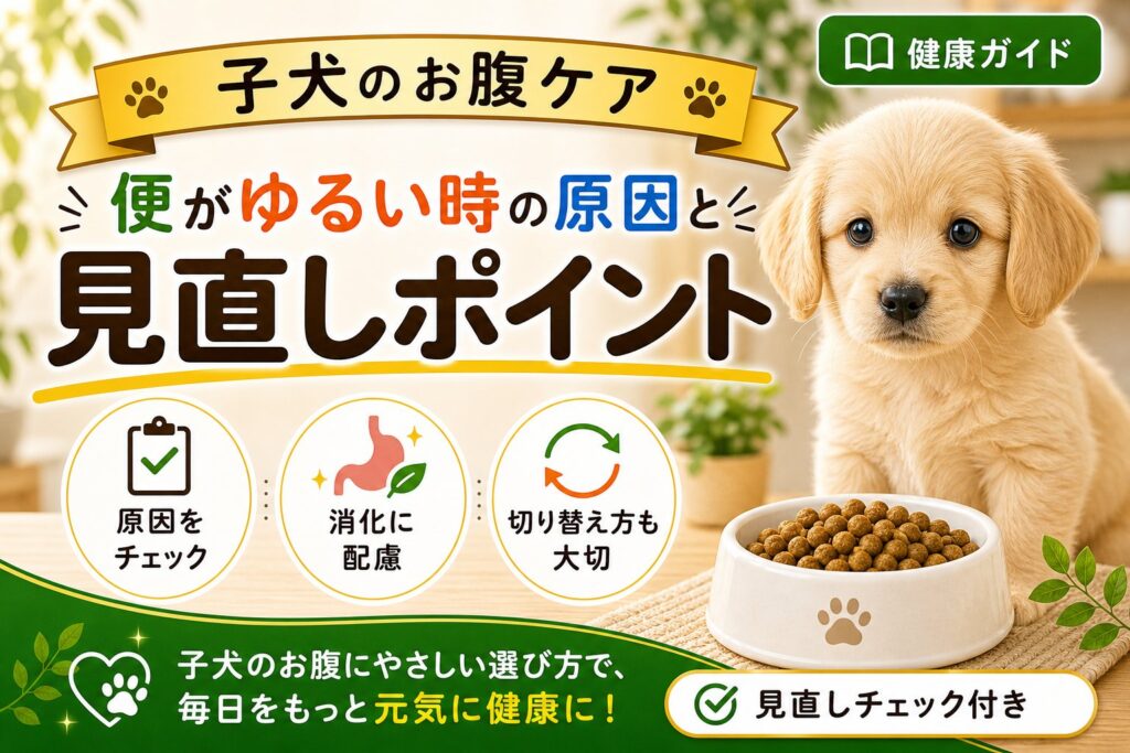 子犬のドッグフードで便がゆるい時の原因と見直し方
