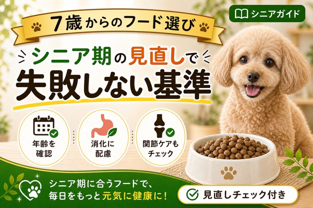7歳からの犬におすすめのドッグフード｜シニア期の見直しポイント