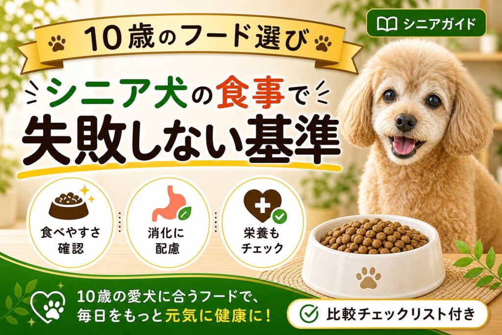 10歳の犬におすすめのドッグフード｜シニア犬の食事を比較