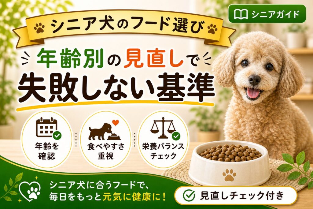 シニア犬におすすめのドッグフード｜年齢別の見直しポイント