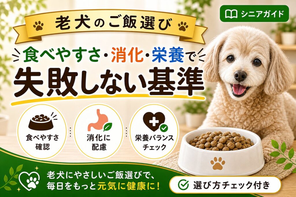 老犬のご飯おすすめ｜食べやすさ・消化・栄養バランスで選ぶ