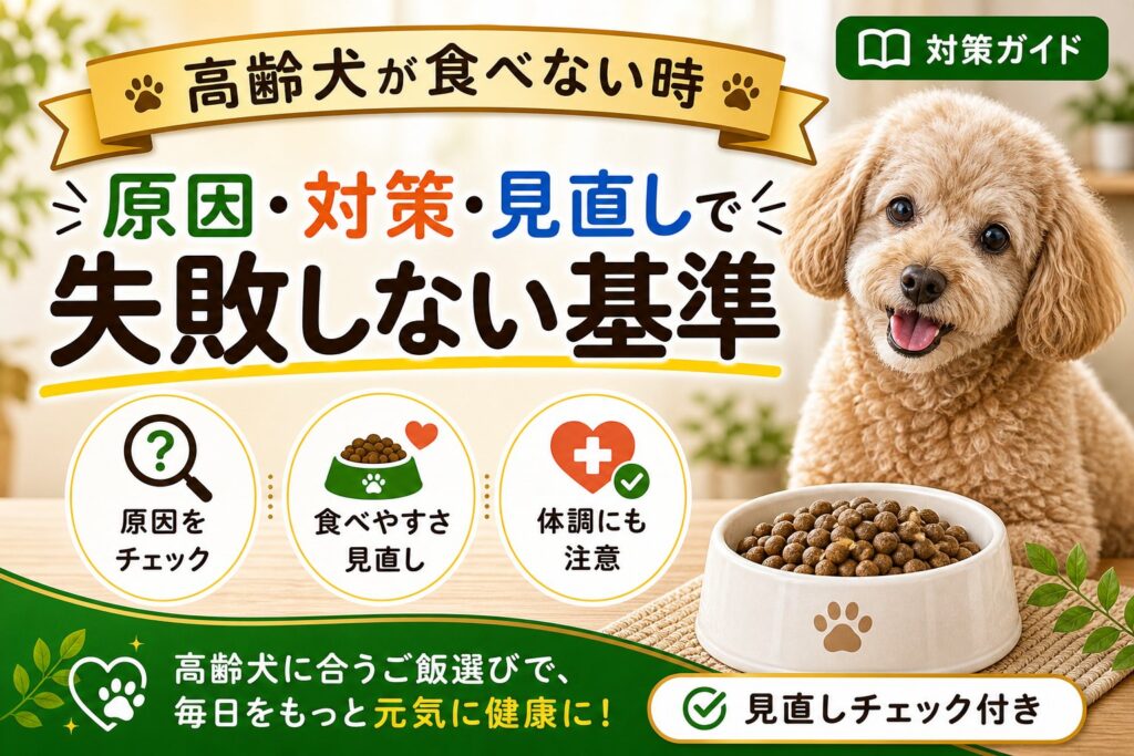 高齢犬がご飯を食べない時の原因とフードの見直し方