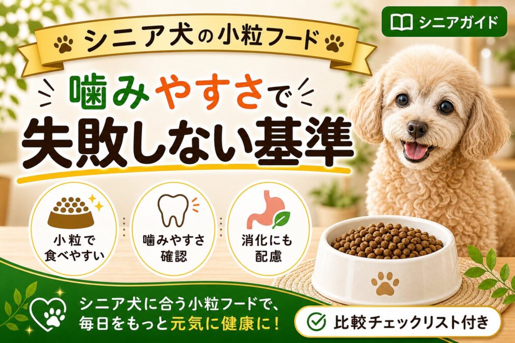 シニア犬向け小粒ドッグフードおすすめ｜噛みやすさで比較