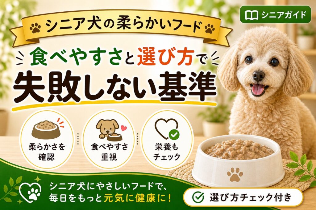 シニア犬向け柔らかいドッグフード｜食べやすさと選び方