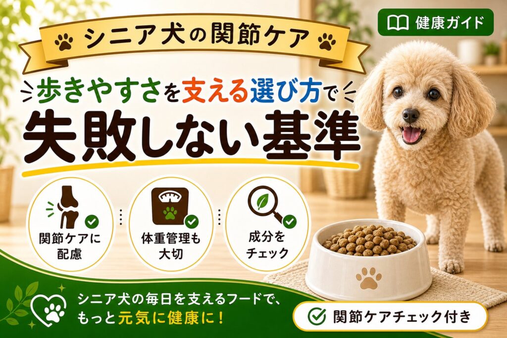 シニア犬の関節ケアに配慮したドッグフードの選び方