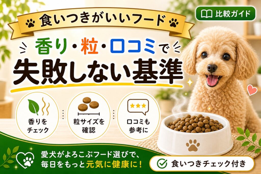 食いつきがいいドッグフードおすすめ｜香り・粒・口コミで比較