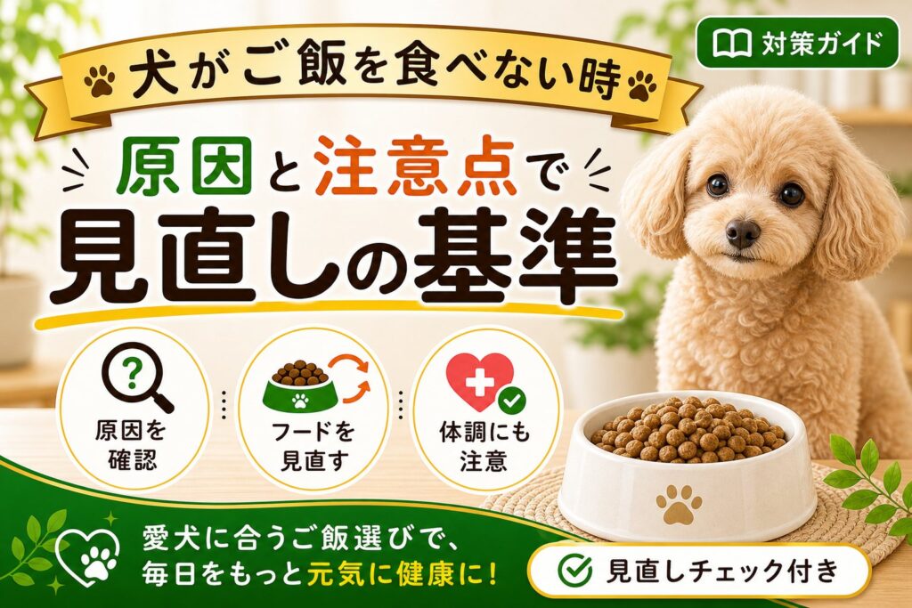 犬がご飯を食べない原因｜フードの見直し方と注意点