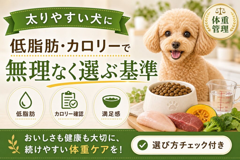 太りやすい犬に合うドッグフード｜低脂肪・カロリーで比較