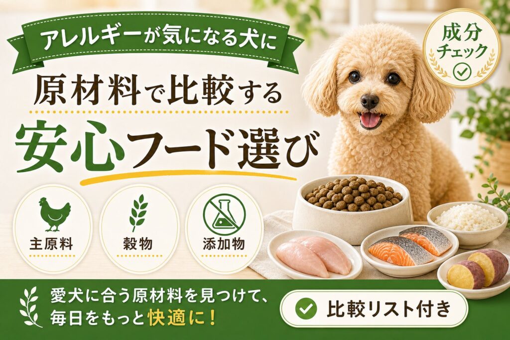 アレルギーが気になる犬におすすめのドッグフード｜原材料で比較