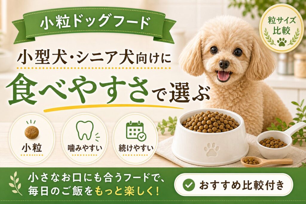 小粒ドッグフードおすすめ｜小型犬・シニア犬向けに比較