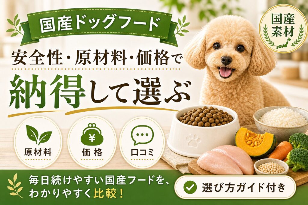 国産ドッグフードおすすめ｜安全性・原材料・価格で比較