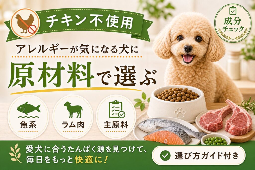 チキン不使用ドッグフードの選び方｜アレルギーが気になる犬向け