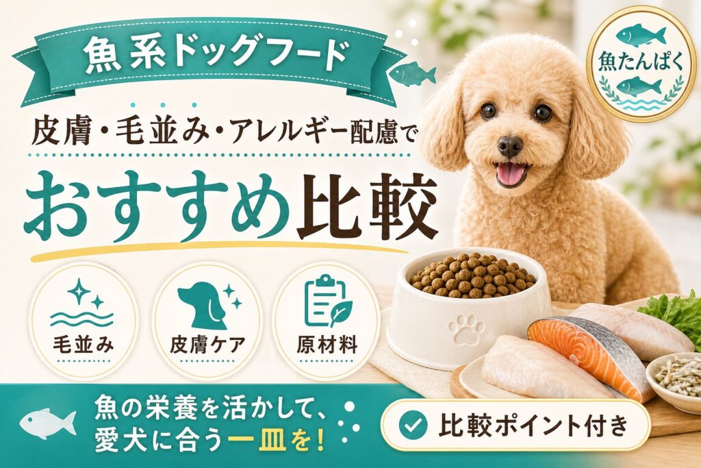 魚系ドッグフードおすすめ｜皮膚・毛並み・アレルギー配慮で比較
