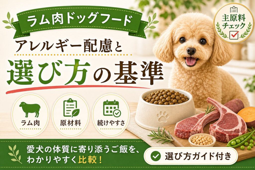 ラム肉ドッグフードおすすめ｜アレルギー配慮と選び方