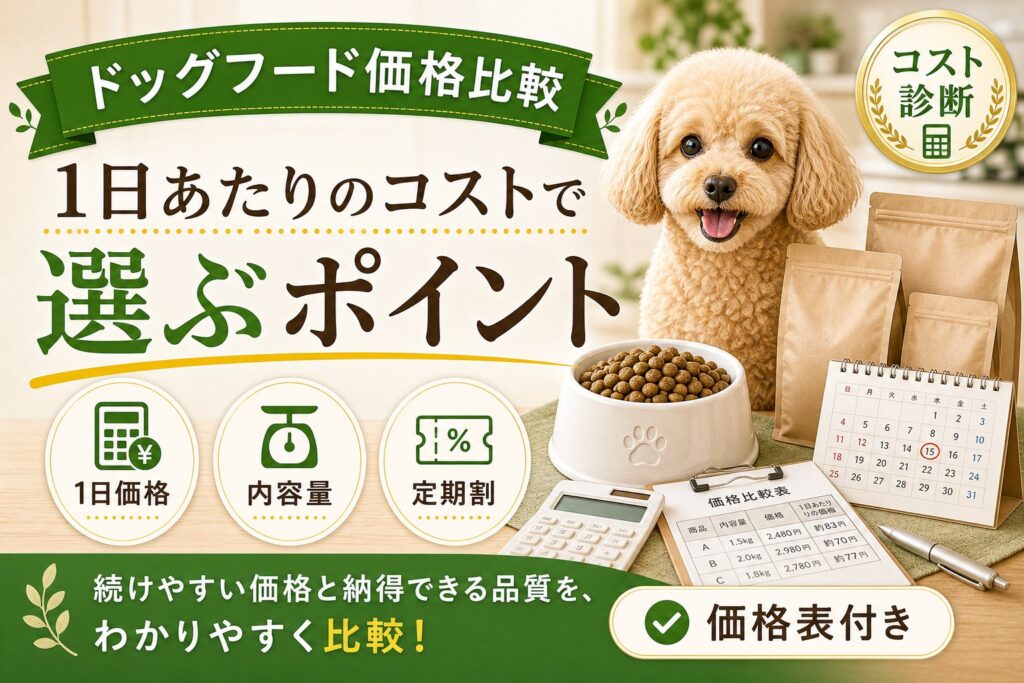 ドッグフードの価格比較｜1日あたりのコストで選ぶポイント