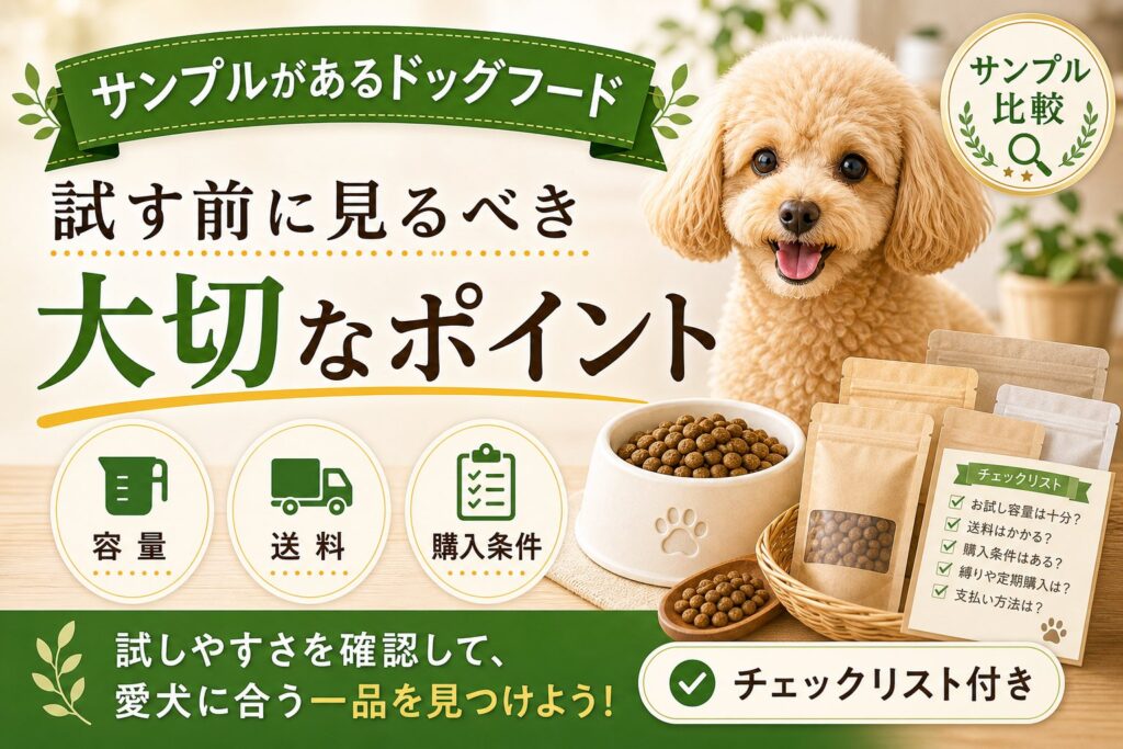 サンプルがあるドッグフード｜試す前に見るべきポイント