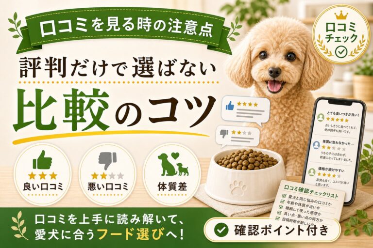 ドッグフードの口コミを見る時の注意点｜評判だけで選ばない比較方法