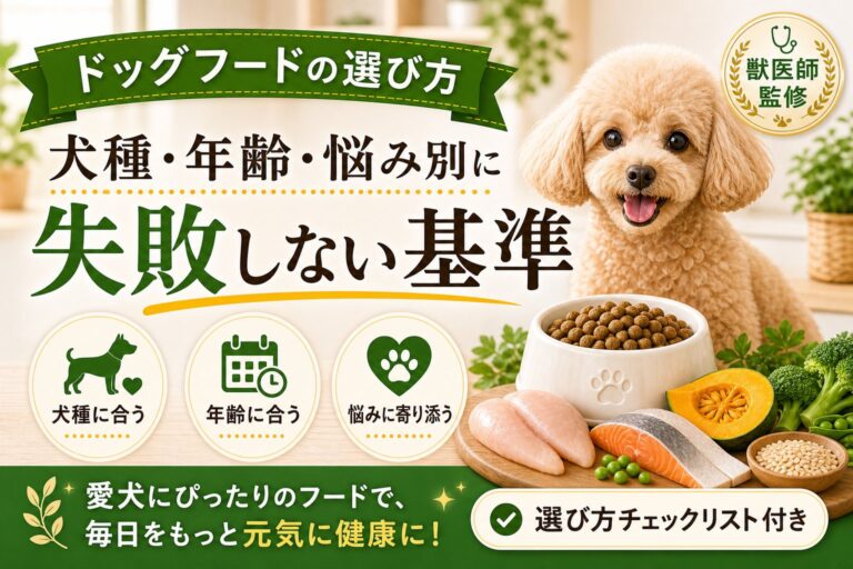 ドッグフードの選び方｜犬種・年齢・悩み別に失敗しない基準