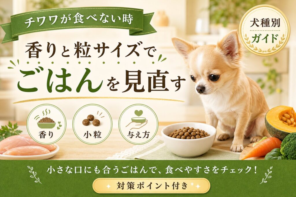 チワワがご飯を食べない時に見直したいフードと与え方