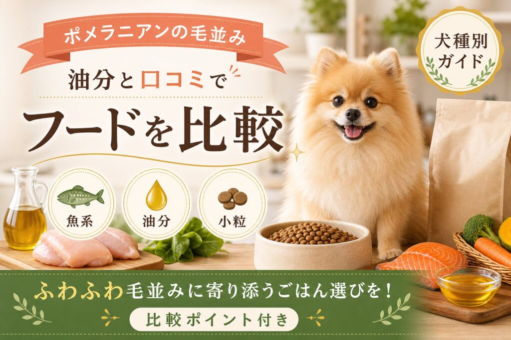 ポメラニアンの毛並みに配慮したドッグフード選び｜油分と口コミで比較